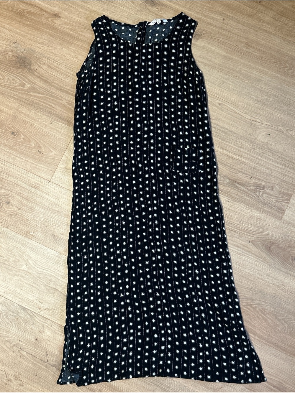 Uniform John Paul Richards‎ Black Sleeveless Polka Dot Maxi Dress